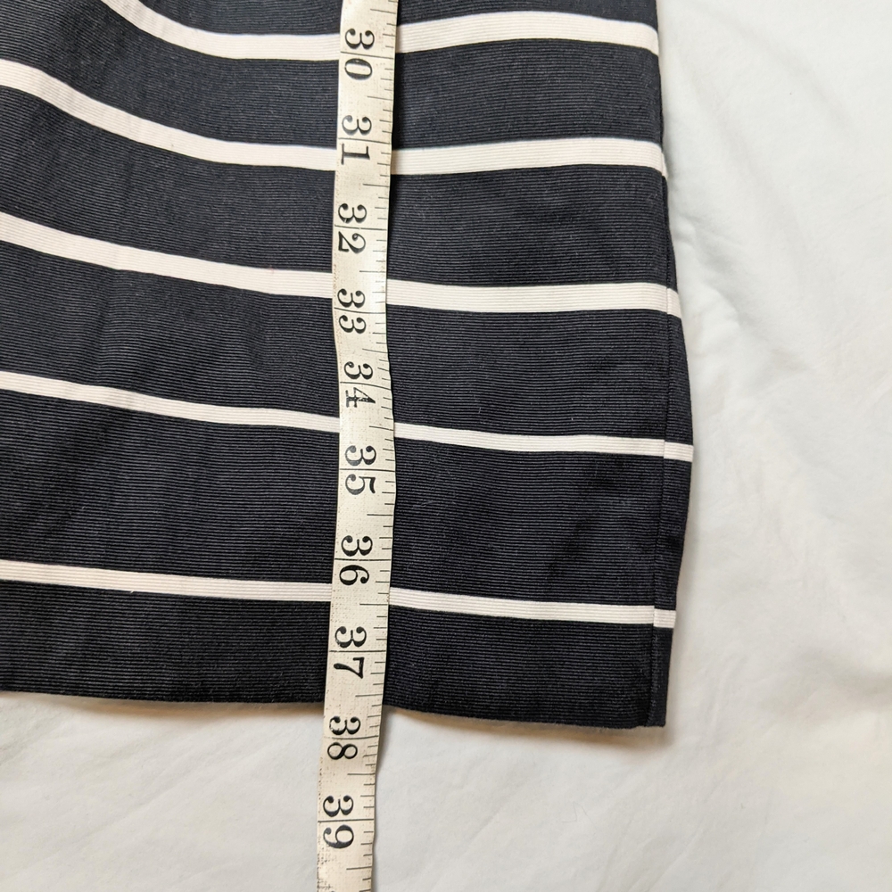 White House Black Market Black and White Sheath Dress Square Neck Midi Size 4 - Picture 8 of 9